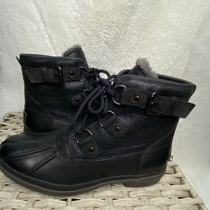 UGG Cecile Black Waterproof Boots 7
